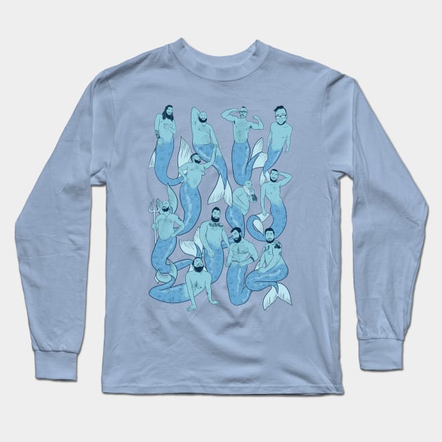 Mermen of the oceans Long Sleeve T-Shirt by RobskiArt